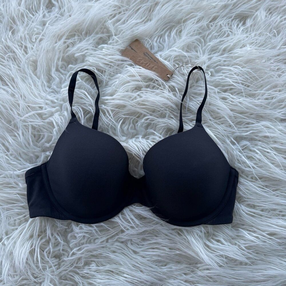 Skims Fits Everybody T-shirt Bra Onyx Size 36C